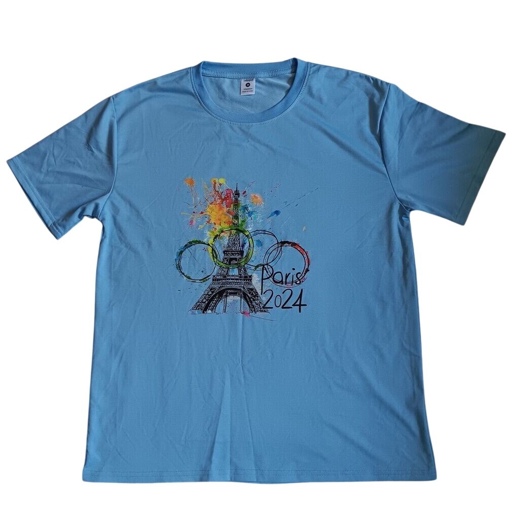 Paris 2024 Olympics Light Blue T-shirt Sz M